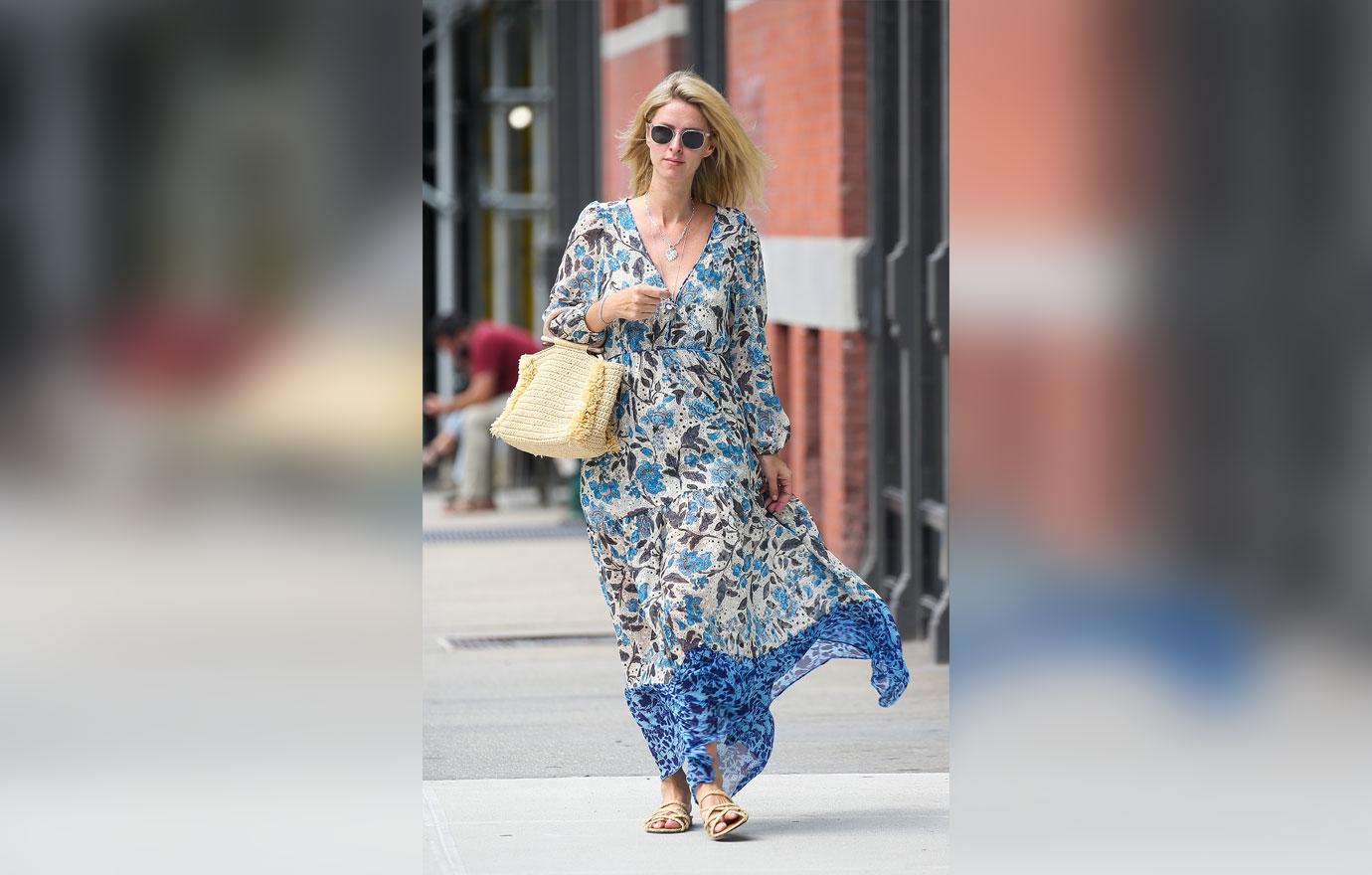 nicky hilton out in ny in floral dress