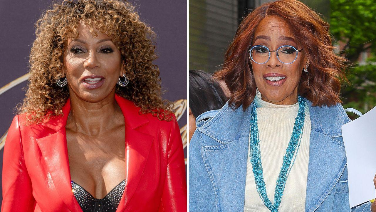 Split photo of Holly Robinson Peete and Gayle King
