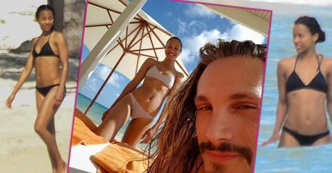 zoe saldana sexy bikni vacation photos