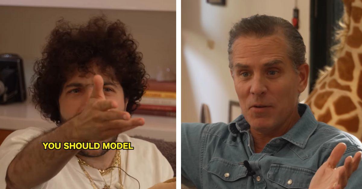 image of Hunter Biden joked about joining OnlyFans after Benny Blanco complimented his physique during the podcast interview.