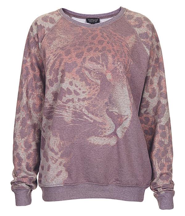 Leopard pullover topshop