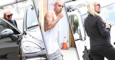 Pregnant ashlee simpson works out