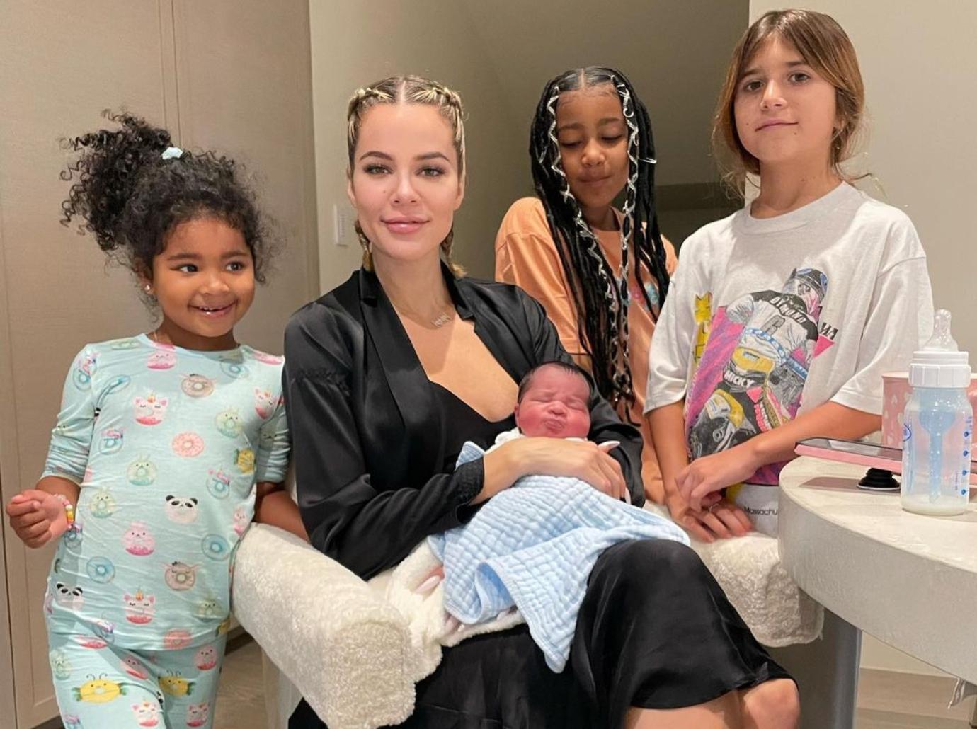 khloe kardashian tatum first birthday post less connected photos