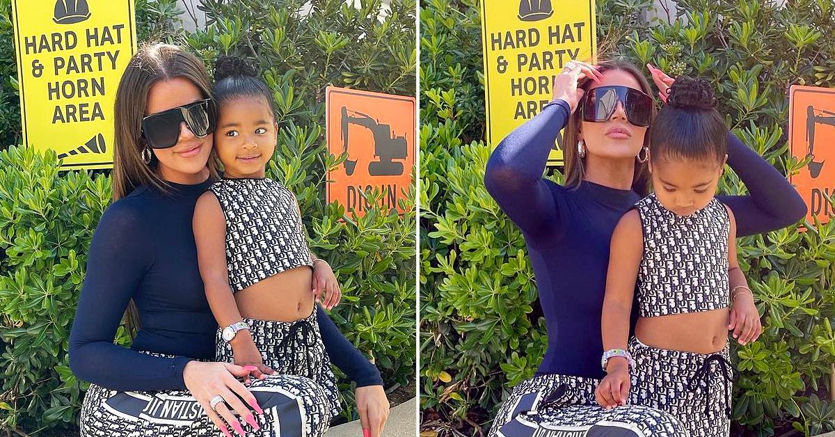 Khloe Kardashian & Daughter True Wear Matching Dior Outfits — Pics –  Hollywood Life