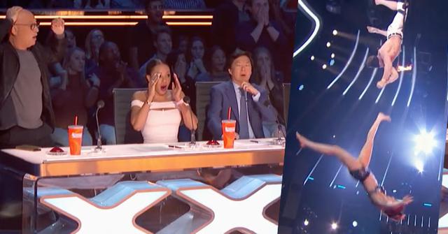 Americas got talent 2018 trapeze couple fall video copy