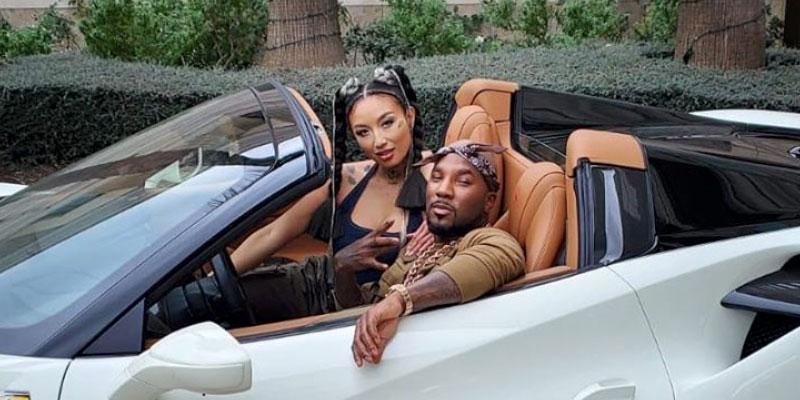 Jeannie Mai And Jeezy In A White Sports Car