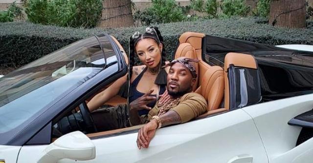 Jeannie Mai And Jeezy In A White Sports Car