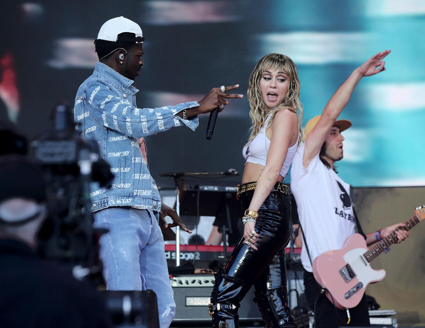 Lil Nas X and Miley Performing At Glastonbury