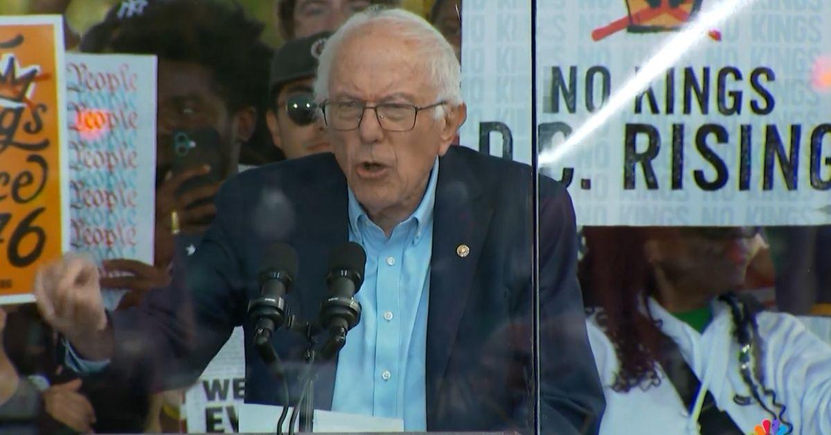 image of Bernie Sanders also gave a passionate speech at the event.