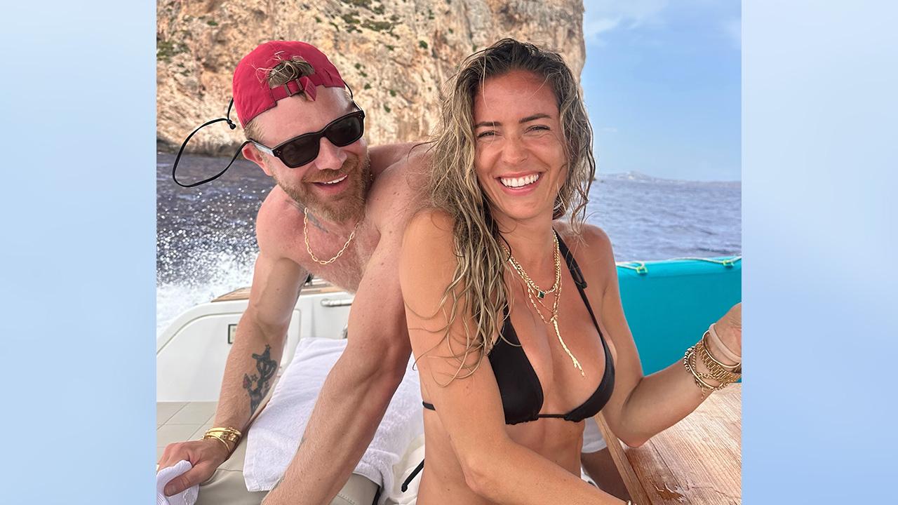 Image of Kristin Cavallari flaunted her phenomenal figure in a black string bikini. 
