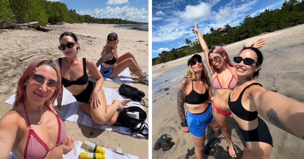 image of Demi Lovato has been promoting her latest album, 'It’s Not That Deep.'