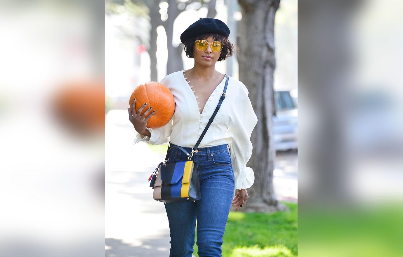 Kat graham buying pumpkin halloween 1