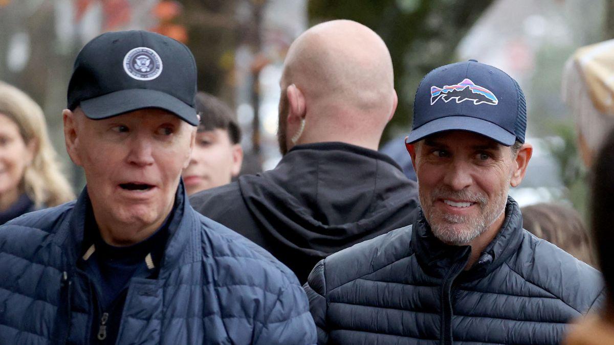 Image of Hunter Biden noted his father, former President Joe Biden, is 'not part of the Epstein class.'