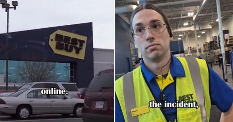 Split photo of Best Buy and employee Shane