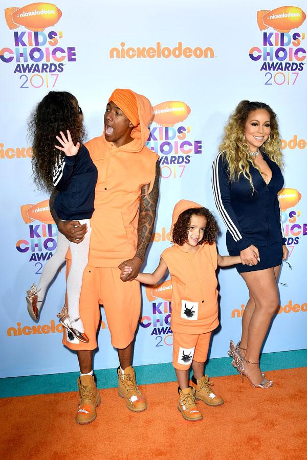 Nick cannon mariah carey match twins kids choice awards 06