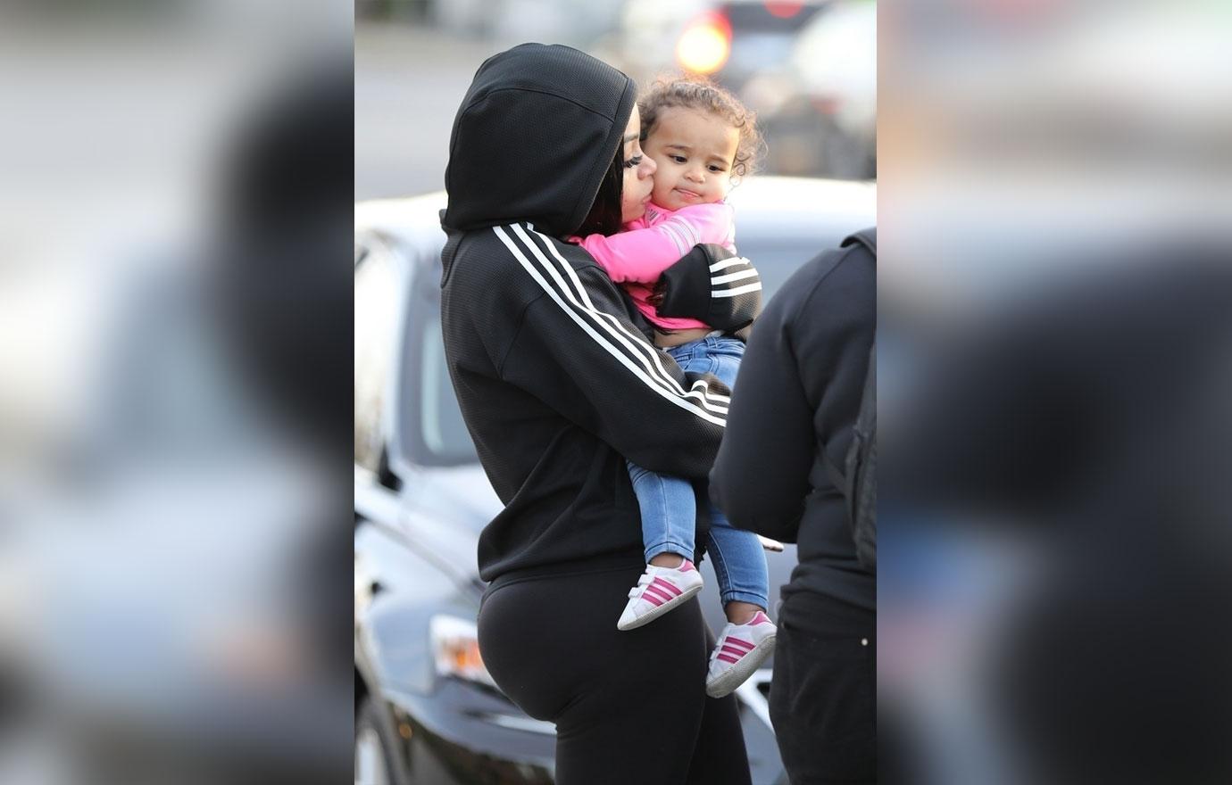 *EXCLUSIVE* Blac Chyna can&#8217;t help but shower her daughter Dream in kisses after a day at the park