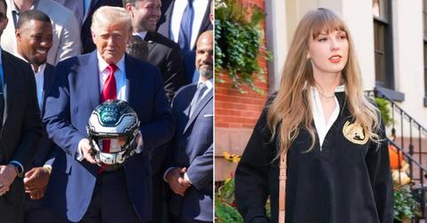 Composite photo of Donald Trump and Taylor Swift