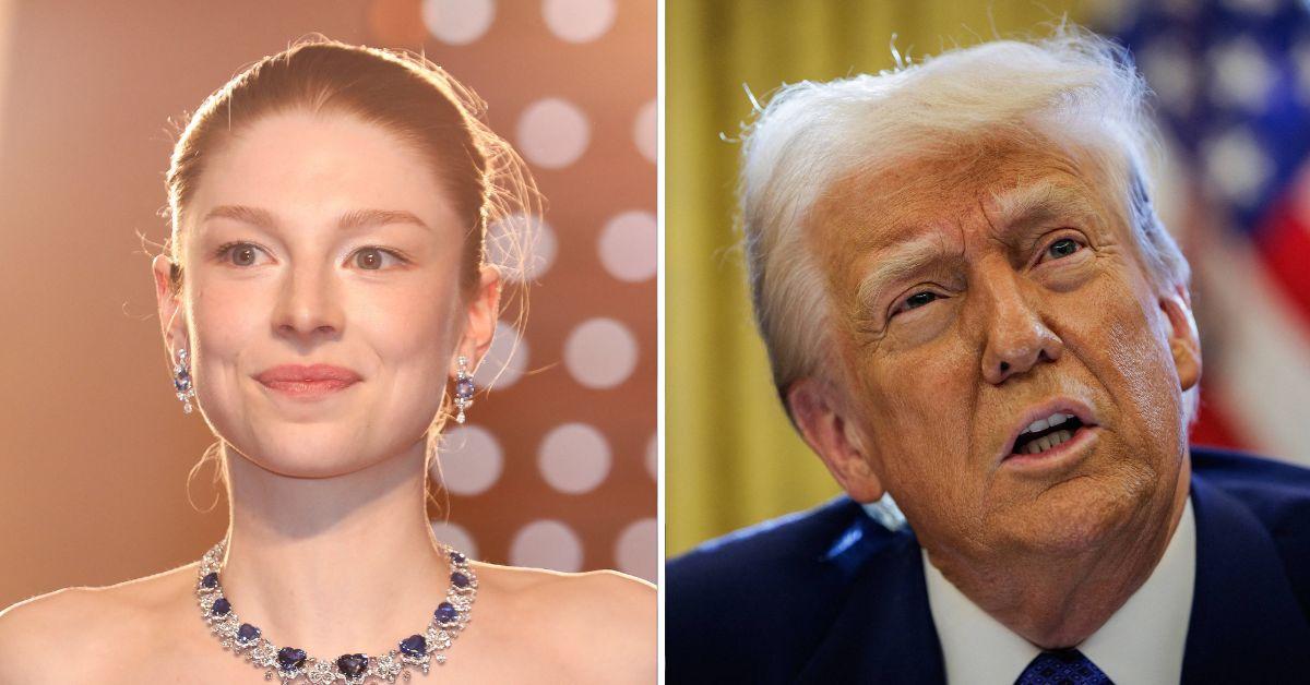 Composite photo of Hunter Schafer and Donald Trump