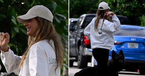 gisele shows baby bump miami pp