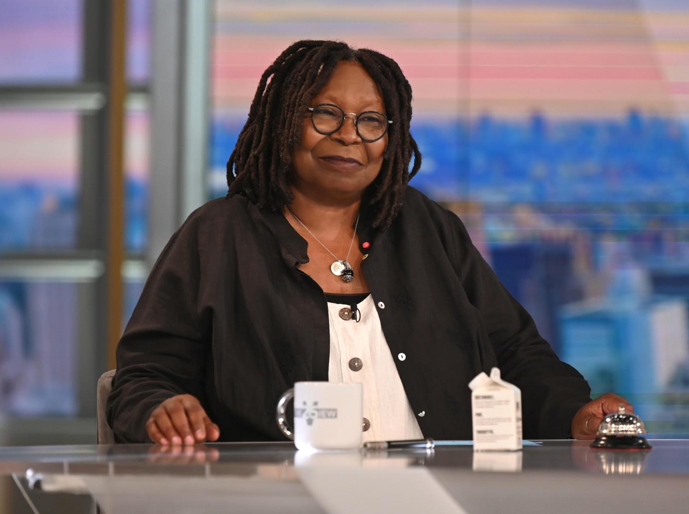 whoopi goldberg annoyed speech the view interrupted sara haines phone