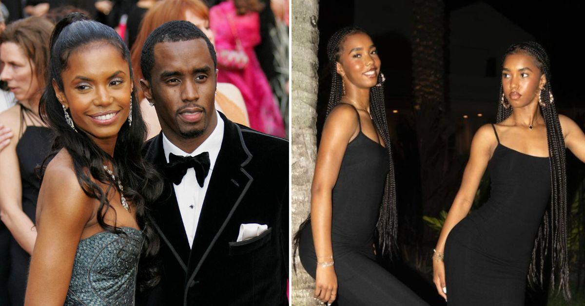 Composite photo of Sean 'Diddy' Combs, Kim Porter and their daughters. 