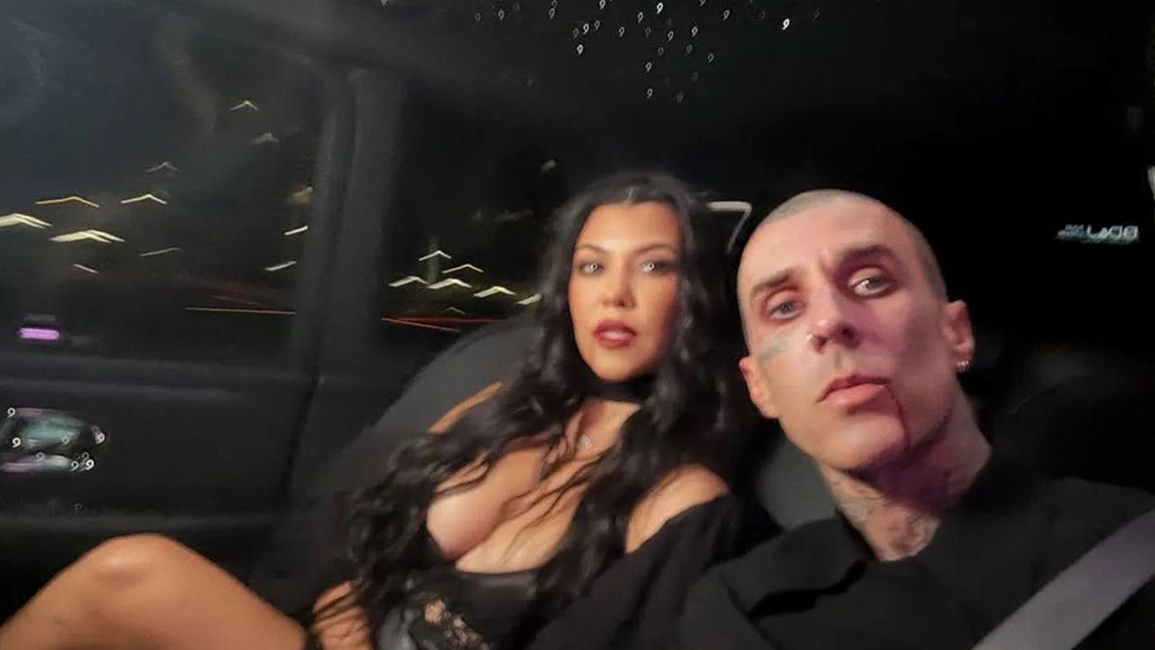image of Travis Barker originally thought of Kourtney Kardashian as just a friend.