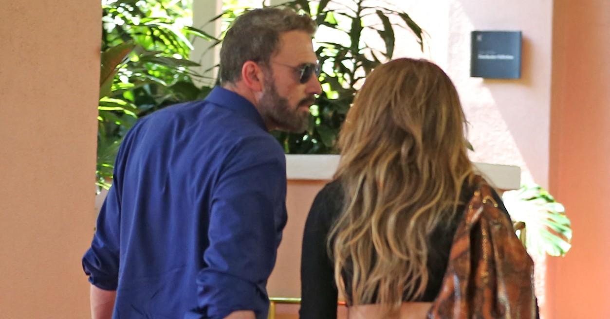 stressed ben affleck seen out with ex jennifer lopez after divorce filing