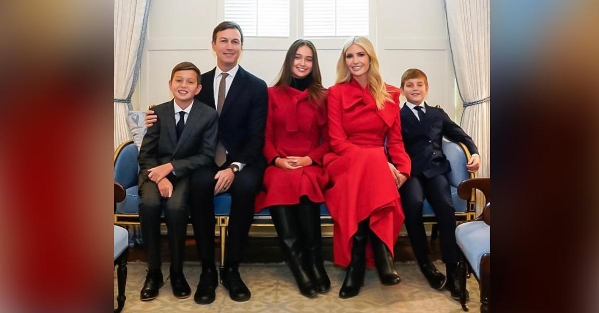 ivanka trump daughter arabella wear matching red coat dresses