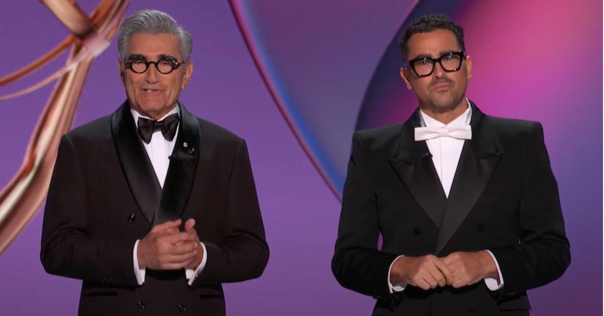 dan and eugene levy delivered a hilarious opening monologue