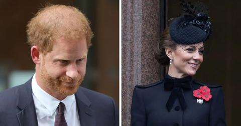 Composite photo of Prince Harry and Kate Middleton