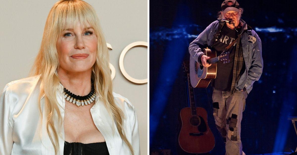 Composite photo of Daryl Hannah and Neil Young