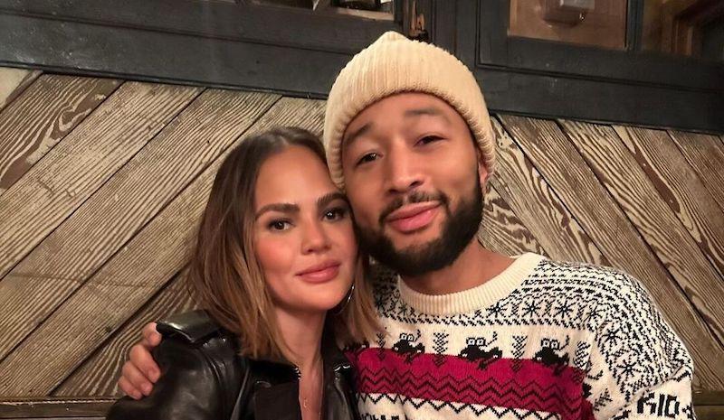 Chrissy Teigen poses in see-through tights in bed with hubby John Legend in  saucy Instagram snap