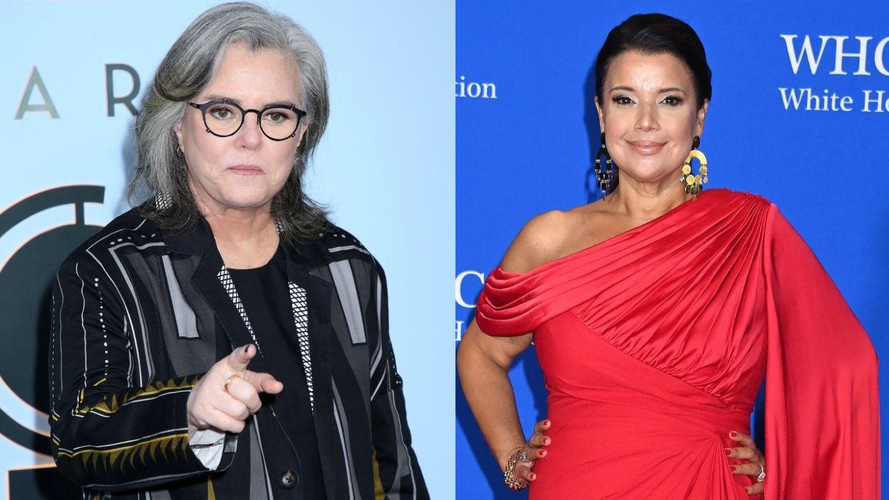 Split image of Rosie O'Donnell and Ana Navarro. 