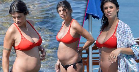 George clooney ex elisabetta canalis pregnant bikini beach photos 02 01