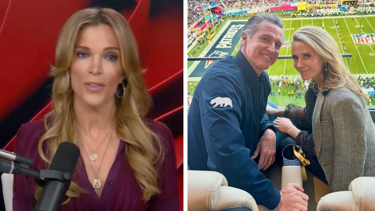 Composite photo of Megyn Kelly, Gavin Newsom and Jennifer Newsom