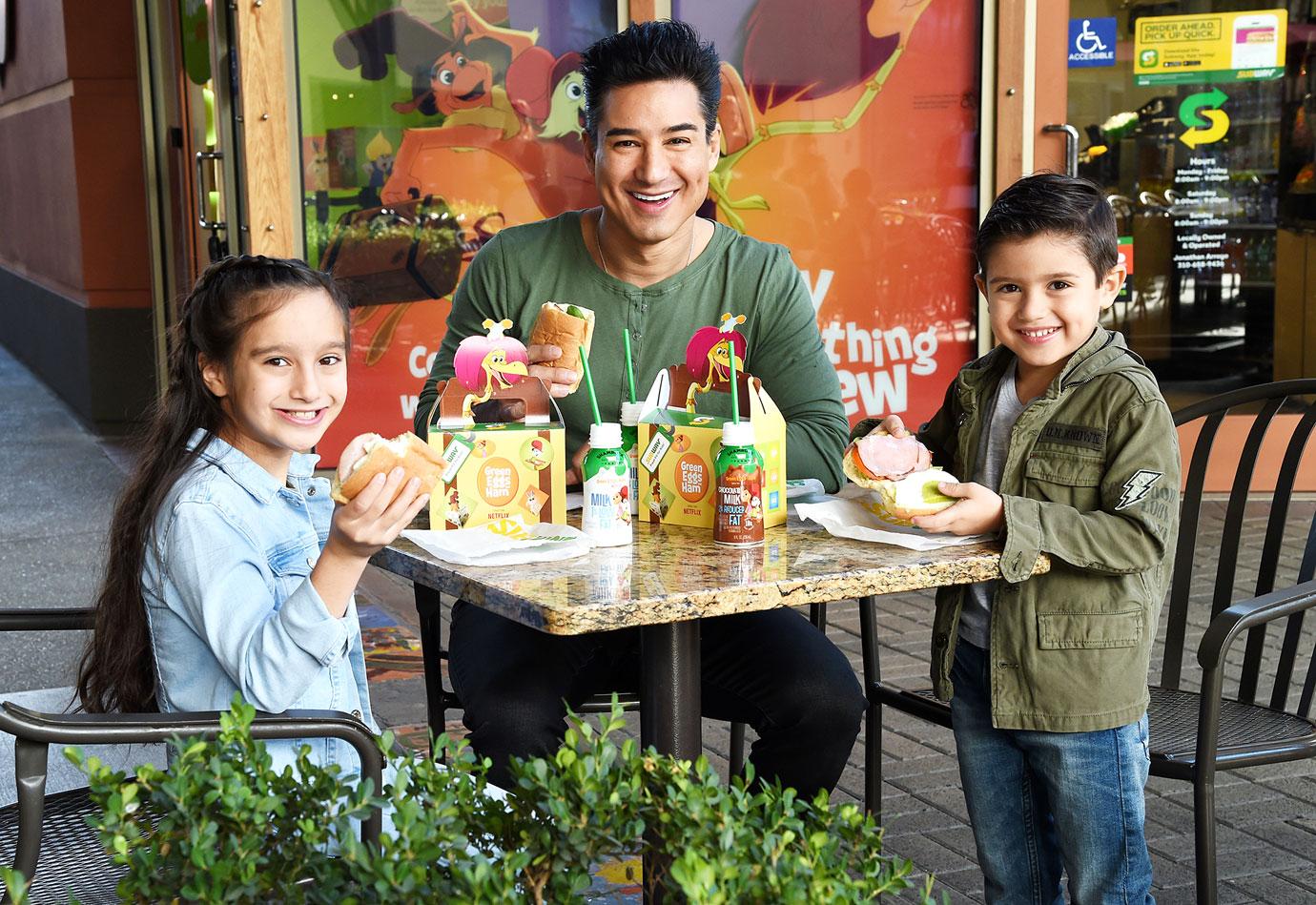 Mario Lopez stops at Subway to try the Green Eggs and Ham kid's meal with Shamrock Farms Milk