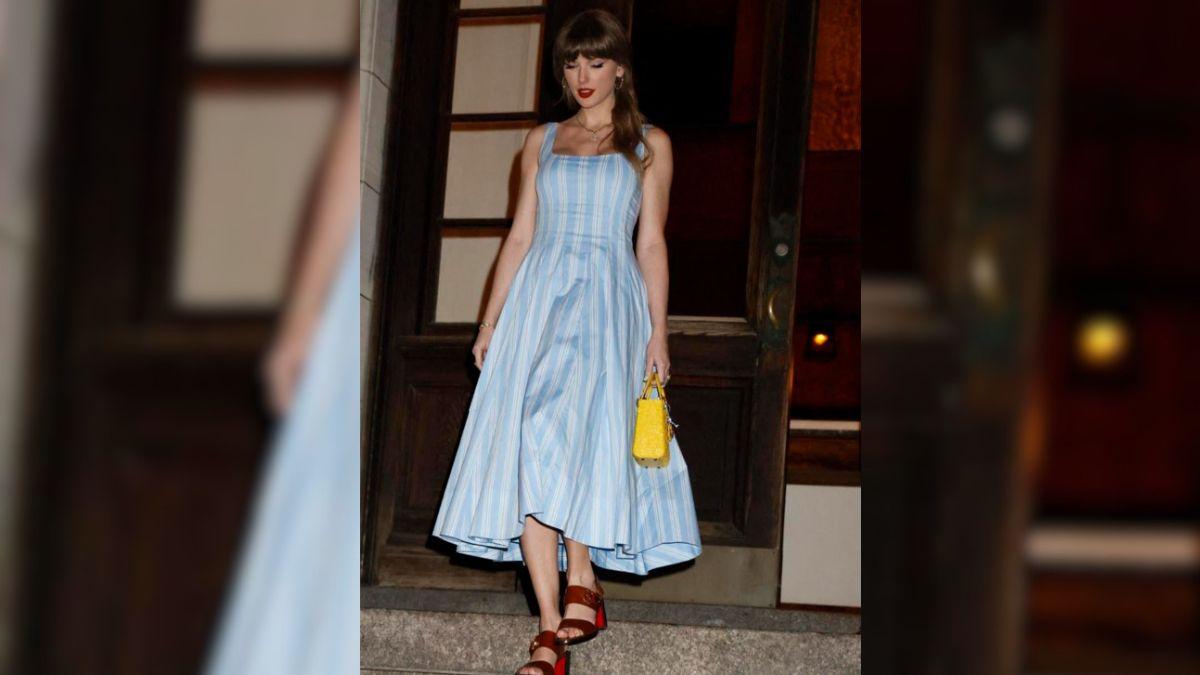 Image of Taylor Swift had been incorporating Dior into her wardrobe for months before wearing a custom Dior wedding gown for her nuptials.