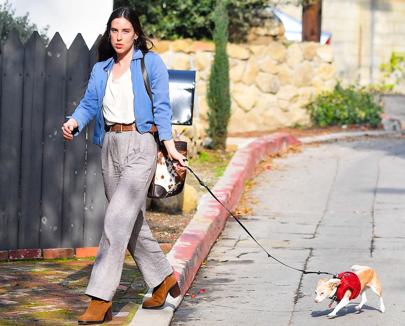 scout willis spotted running errands walking dog photos