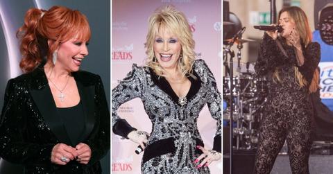 Composite Photos of Reba McEntire, Kelly Clarkson and Dolly Parton