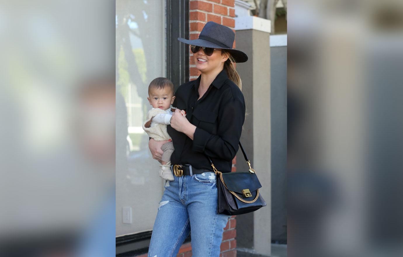 Chrissy Teigen Shares Video Of Her Son Miles Giving Her A Kiss