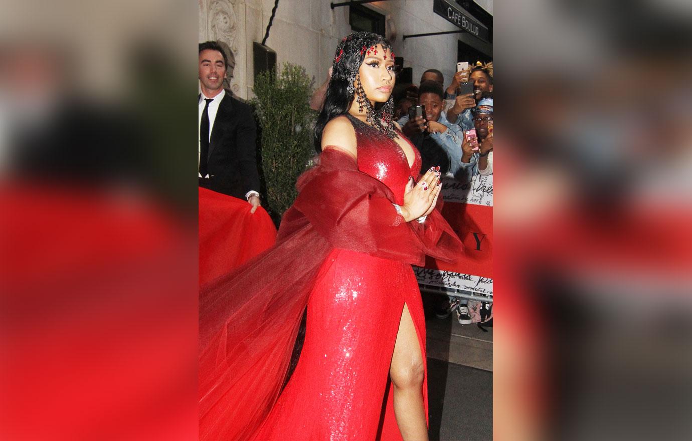 Nicki Minaj All Smiles While At The Met Gala In NYC