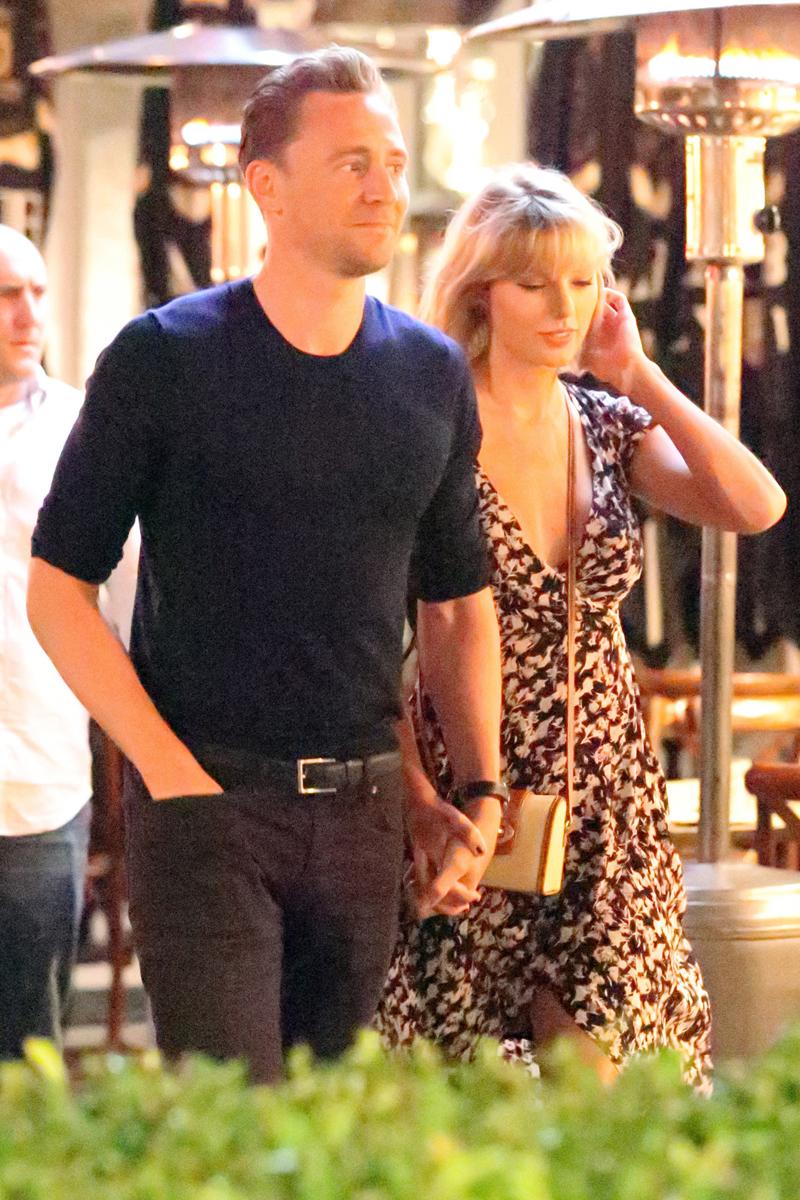 Tom Hiddleston and Taylor Swift leave a romantic dinner date hand in hand