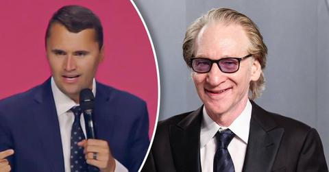 Composite photo of Bill Maher and Charlie Kirk