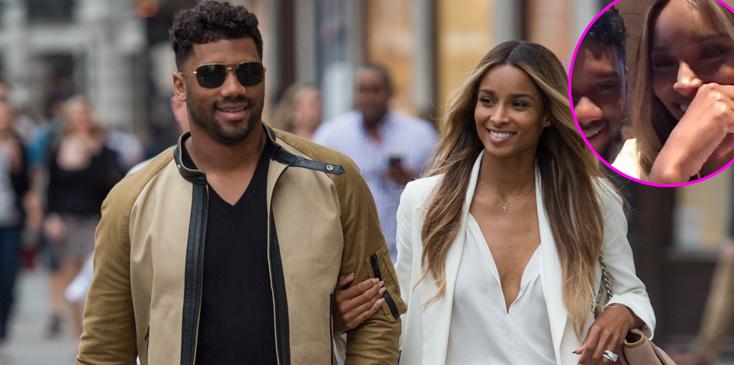 Newly weds Ciara and Russell Wilson take a happy stroll along Regent Street