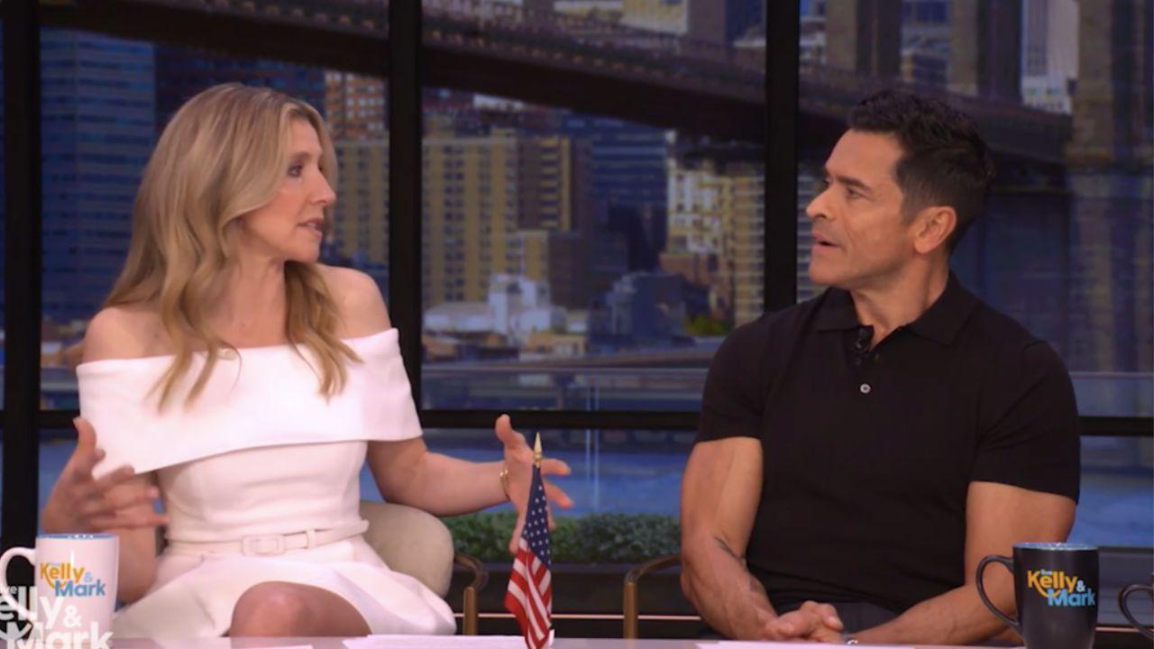 Image of Mark Consuelos shared that his wife tends to talk a lot too.