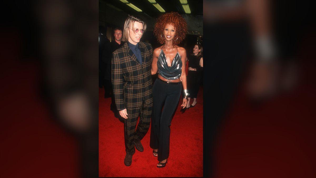 Image of David Bowie's wife of nearly 24 years was Iman Abdulmajid.
