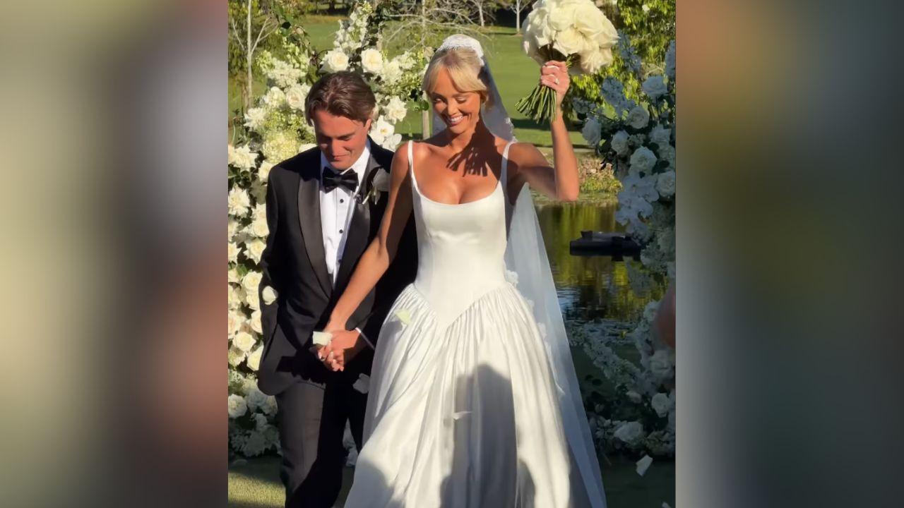 image of Annie Knight's wedding guest sparked attention with a joke about the 30,000 men who allegedly helped fund her lavish celebration.