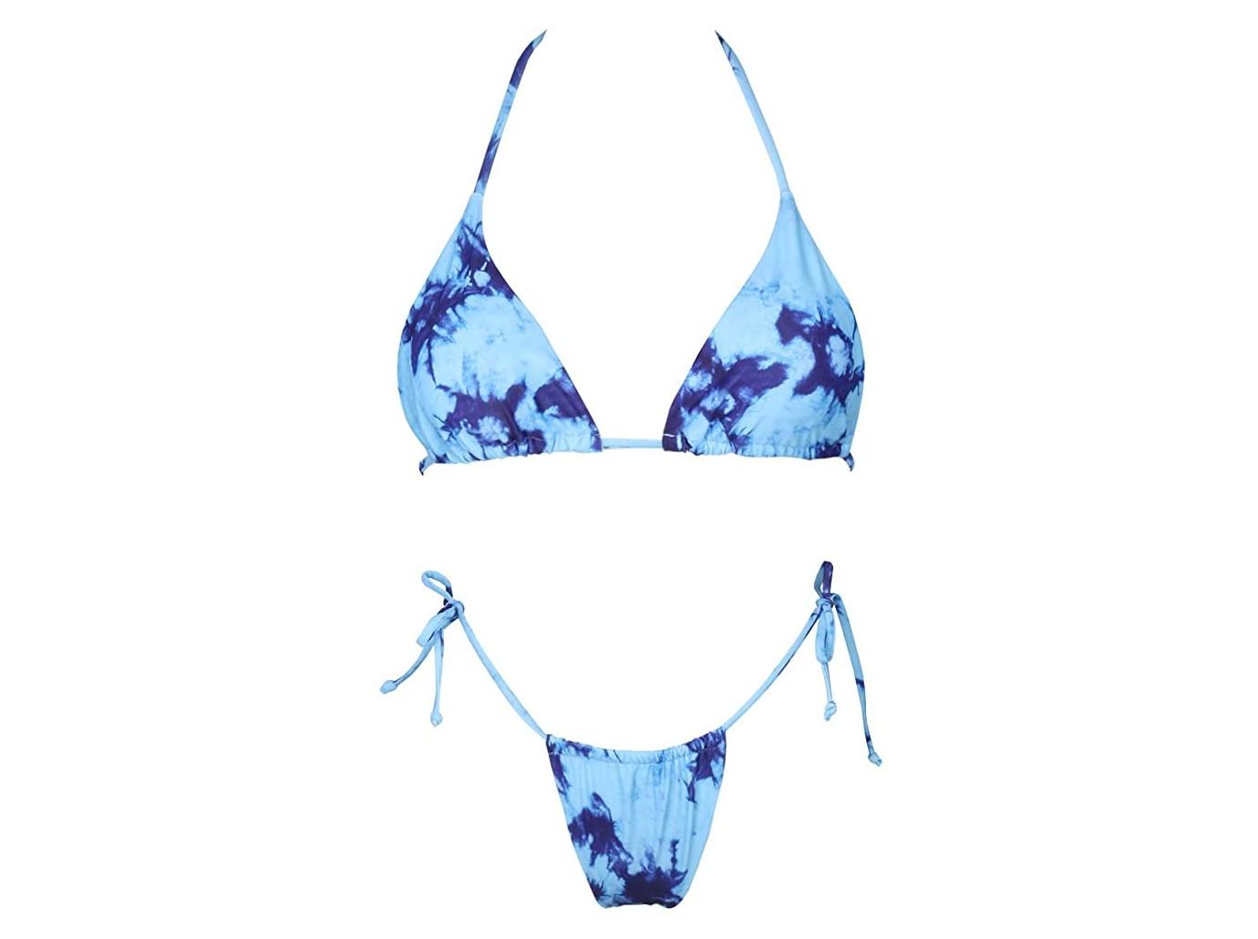 Shop 5 Blue Tie-dye Bikinis Inspired By Lady Gaga