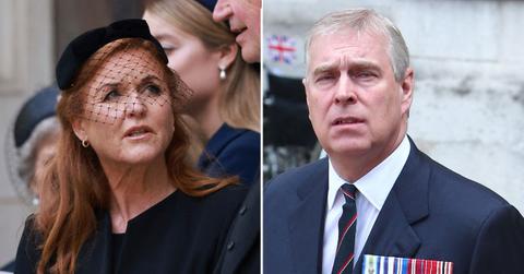 Split photo of Sarah Ferguson and Ex-Prince Andrew