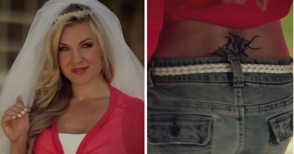 image of Erika Kirk showed off a tramp stamp in a 2012 music video.